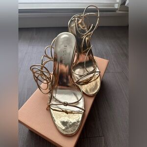 Billini Gold Strappy Heels